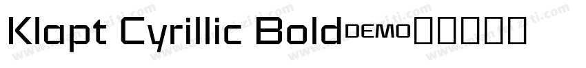 Klapt Cyrillic Bold字体转换